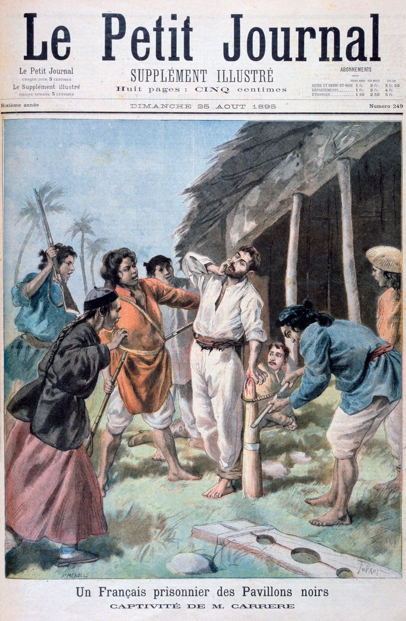 En fransk fange, Tonkin, Vietnam, 1895 av Oswaldo Tofani