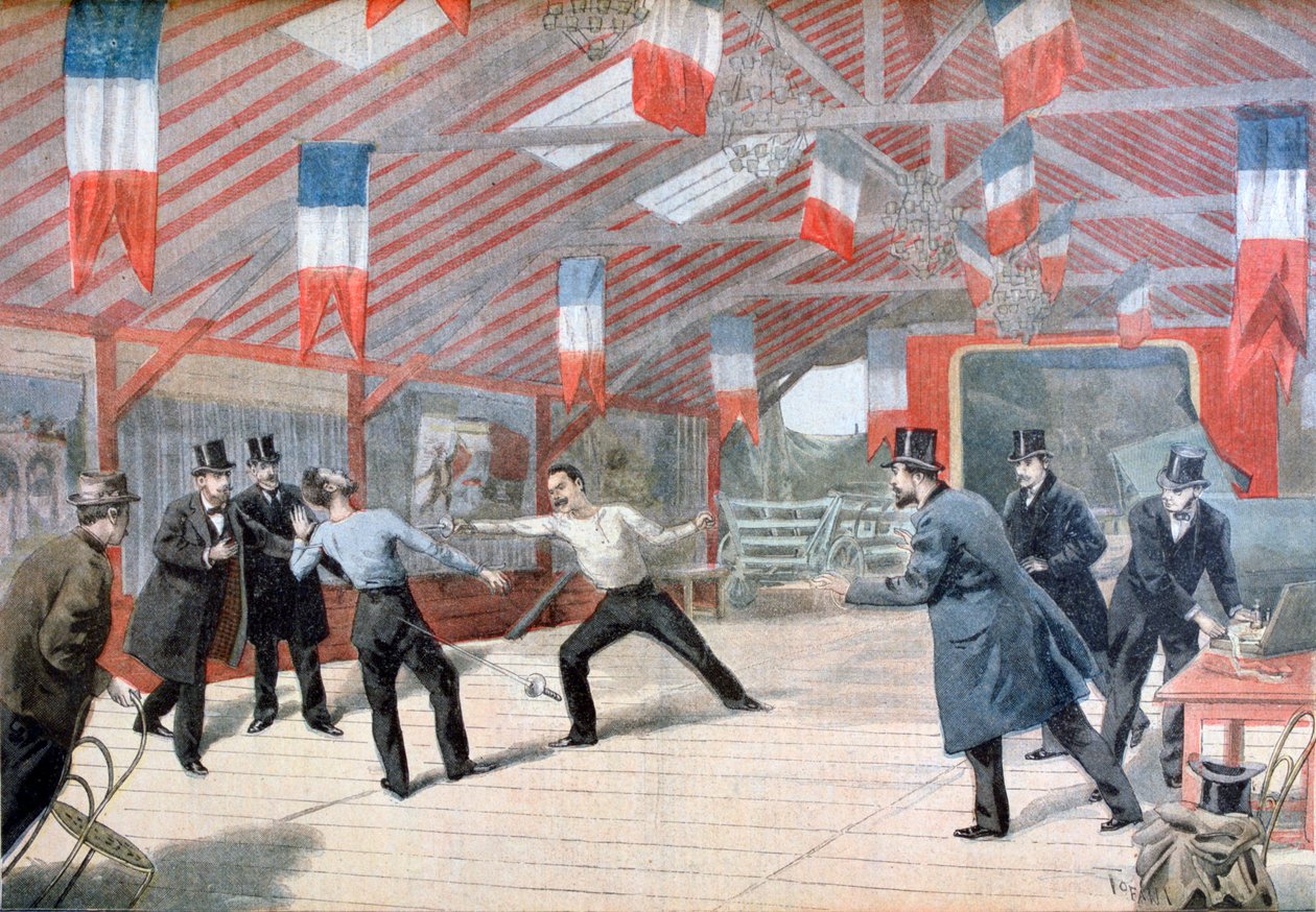 A Tragic Duel: The Death of Monsieur Harry Alis, 1895 av Oswaldo Tofani