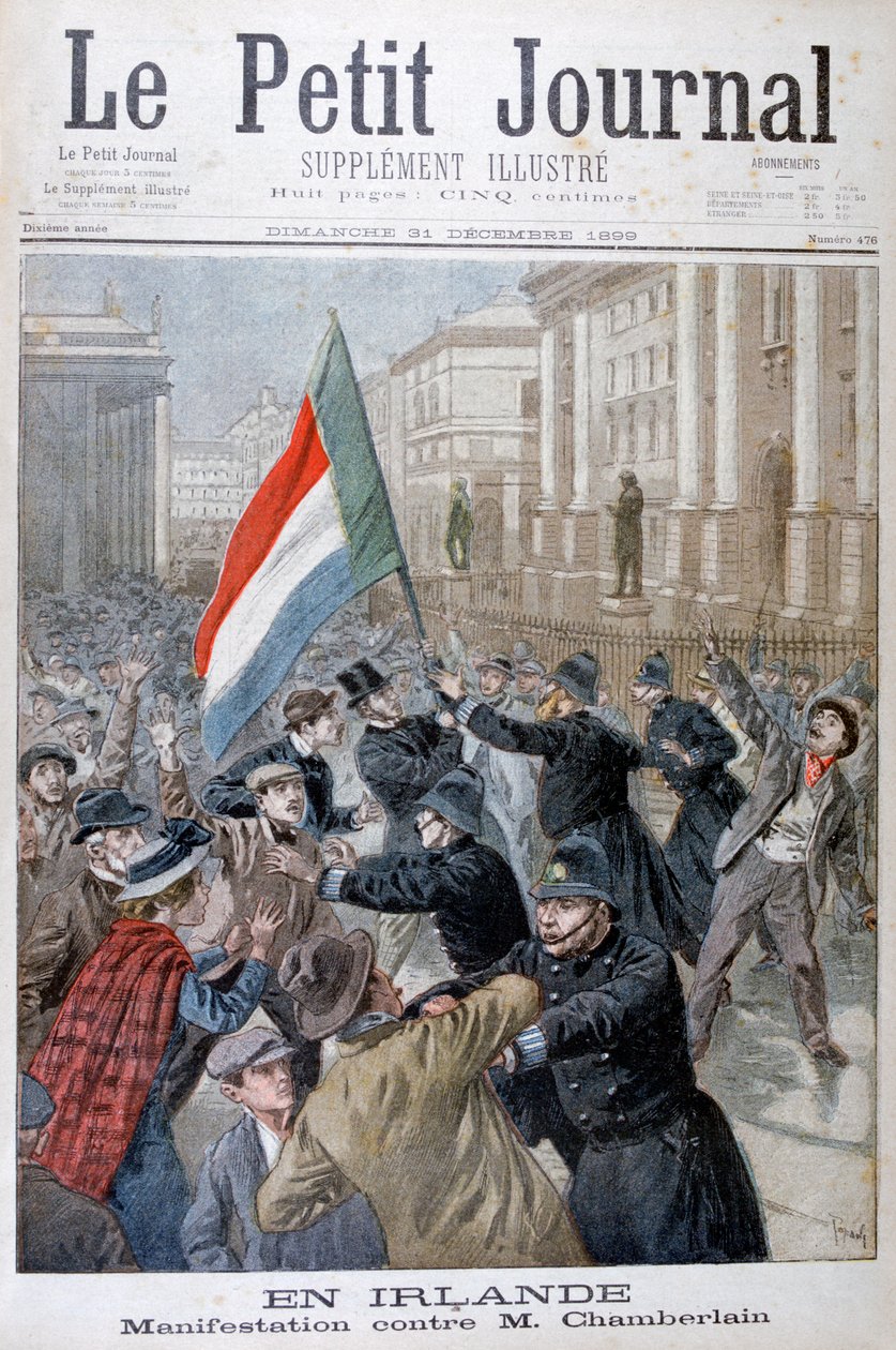 Demonstrasjon mot Joseph Chamberlain, Irland, 1899 av Oswaldo Tofani