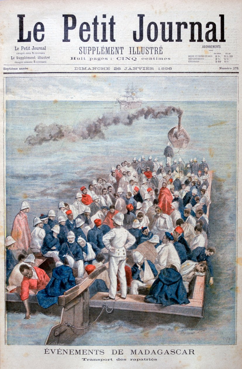 Hendelser på Madagaskar: Repatrieringen av franske tropper, 1896 av Oswaldo Tofani