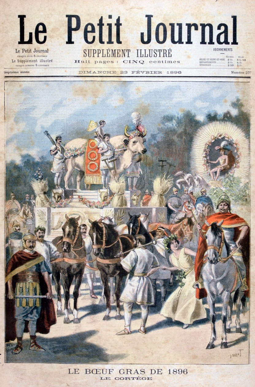 Feiring av fet okse i Paris, 1896 av Oswaldo Tofani