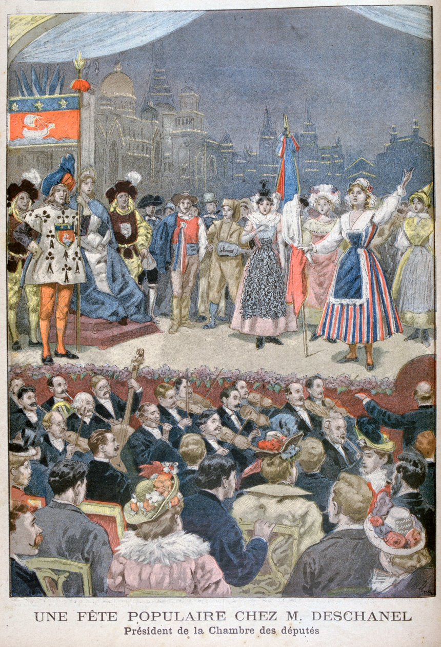 Festlighet populær blant Paul Deschanel, Frankrikes president, 1900. av Oswaldo Tofani