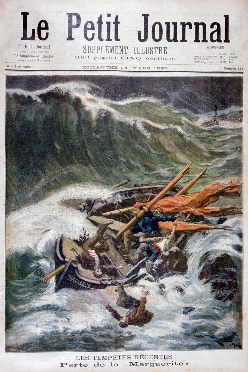 Tap av fiskebåten Marguerite, 1897 av Oswaldo Tofani