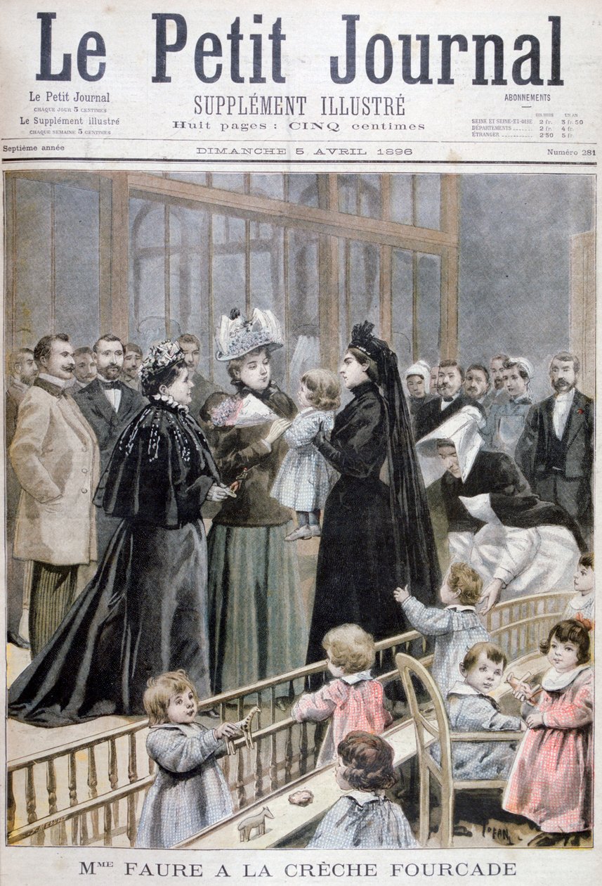 Madame Faure ved Fourcade Creche, Frankrike, 1896 av Oswaldo Tofani