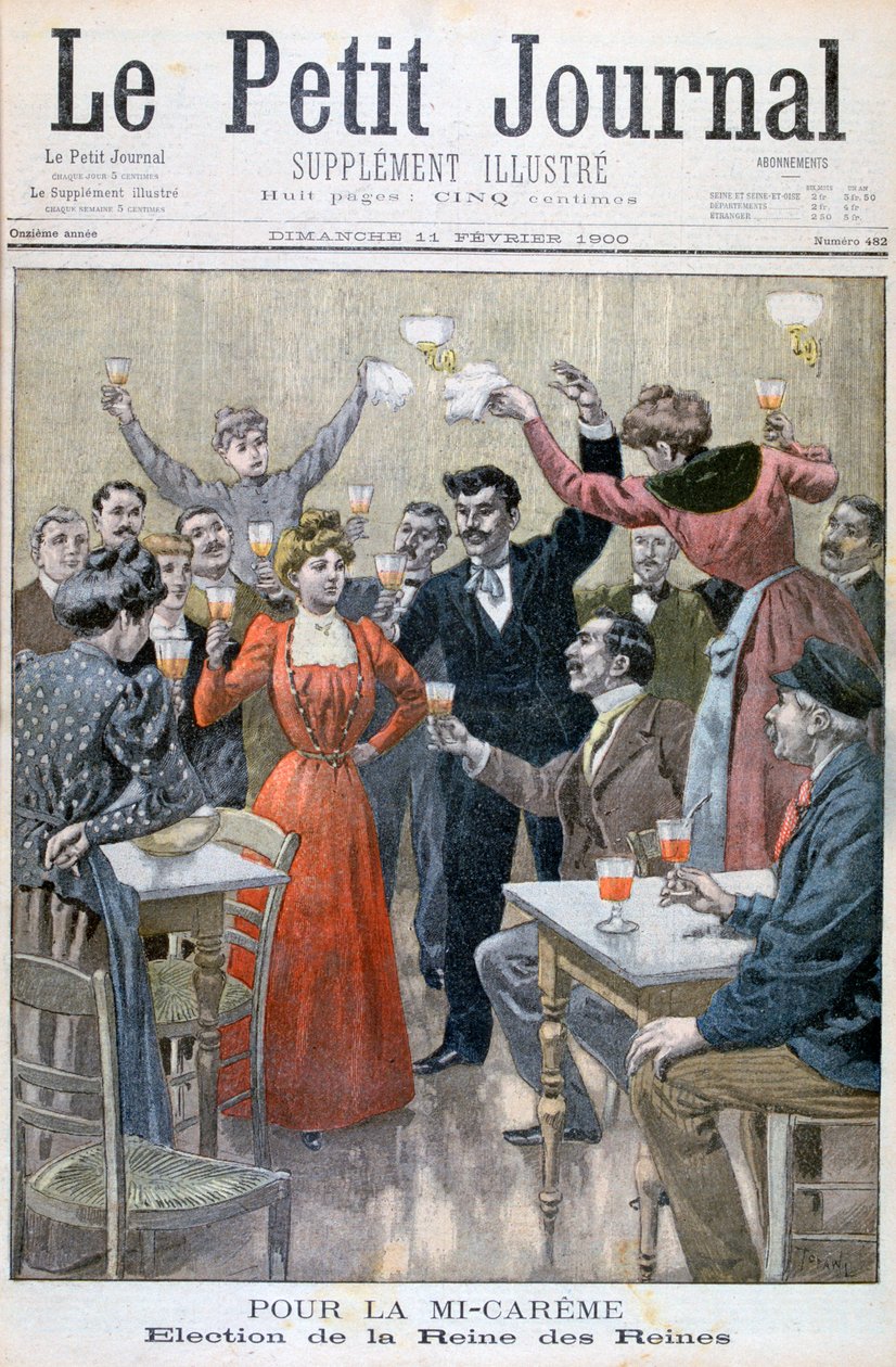 Midt i fastetiden, valg av Queen of the Queens, 1900 av Oswaldo Tofani