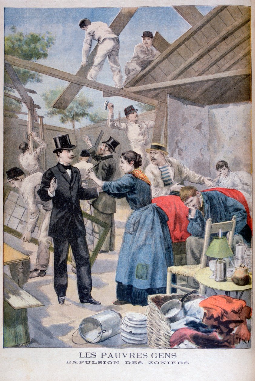 Utvisningen av de fattige fra slummen, 1895 av Oswaldo Tofani