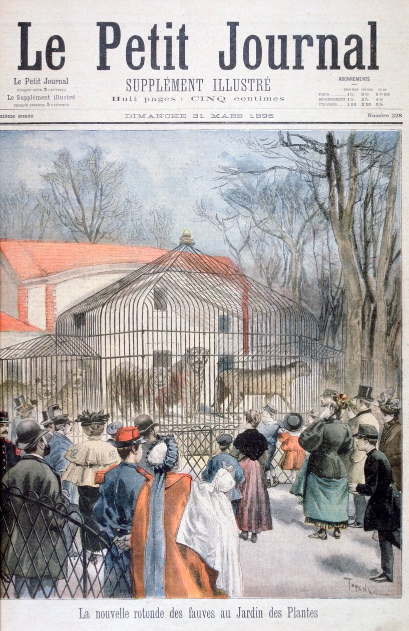 Det nye villkatthuset ved Jardin des Plantes, Paris, 1895 av Oswaldo Tofani