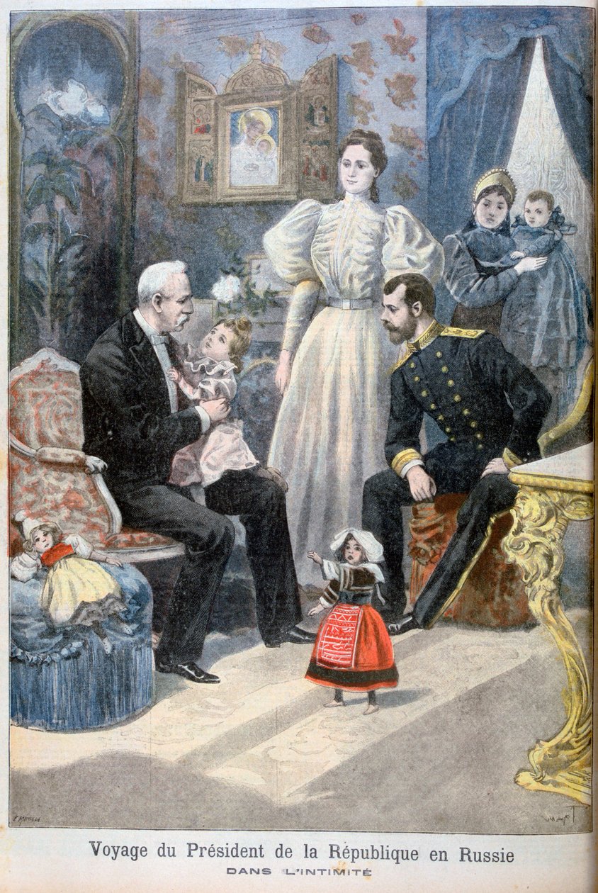 Tsar Nicholas II av Russland og Felix Faure, president for Den franske republikk, 1897 av Oswaldo Tofani