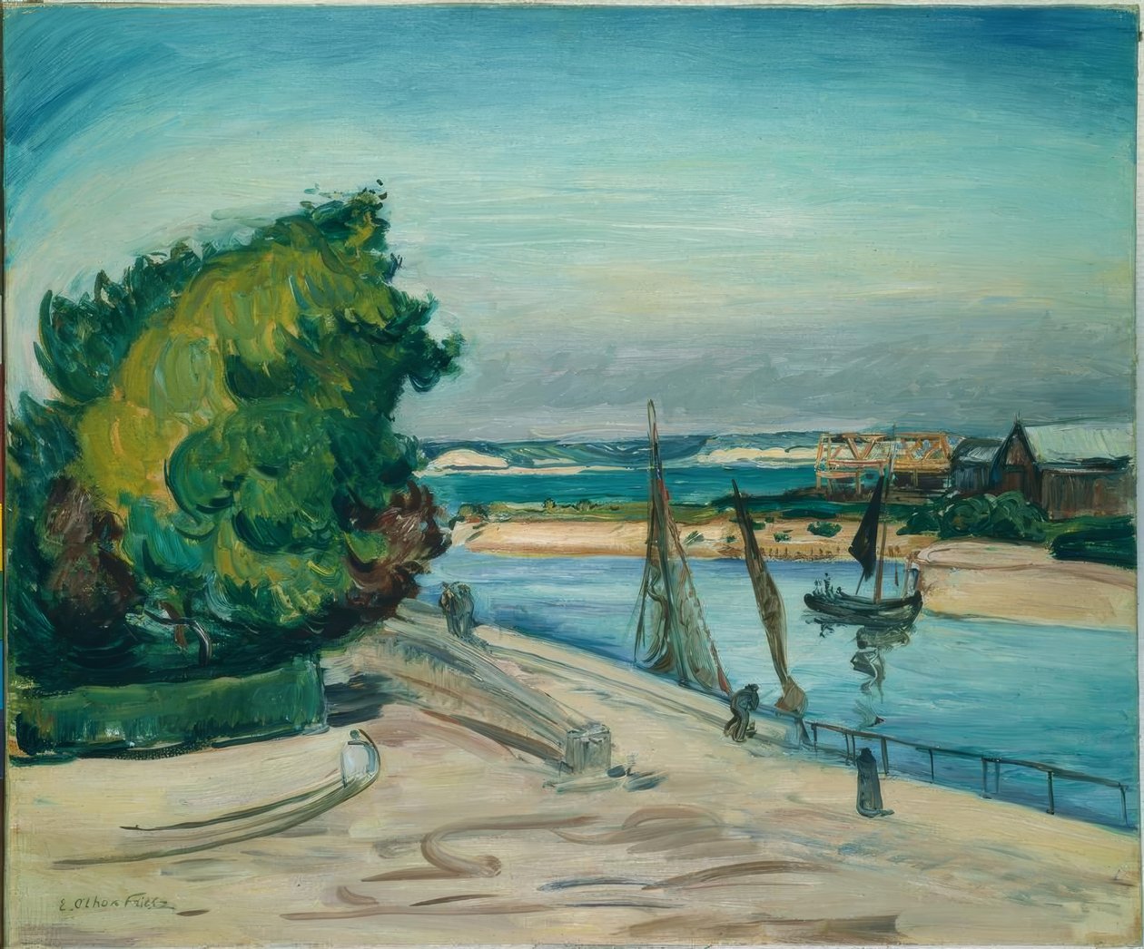 Le Havre, havneinngangen av Othon Friesz