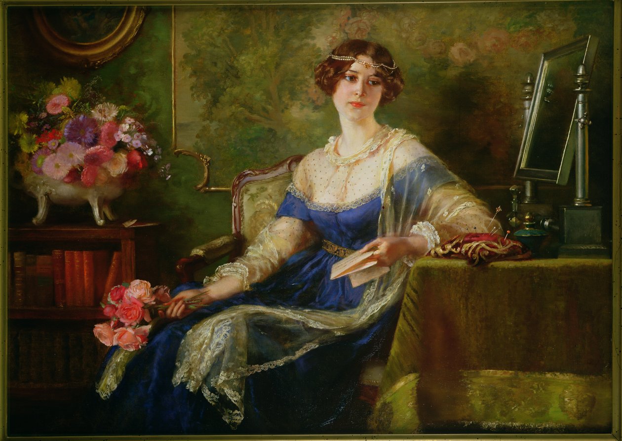 A Young Beauty (olje på lerret) av Otolia Kraszewska