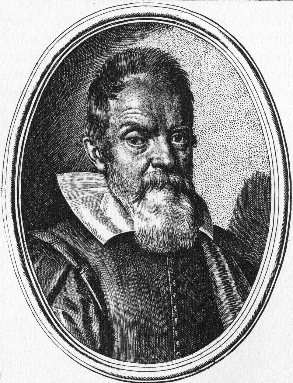 Galileo Galilei (gravering) av Ottavio (after) Leoni