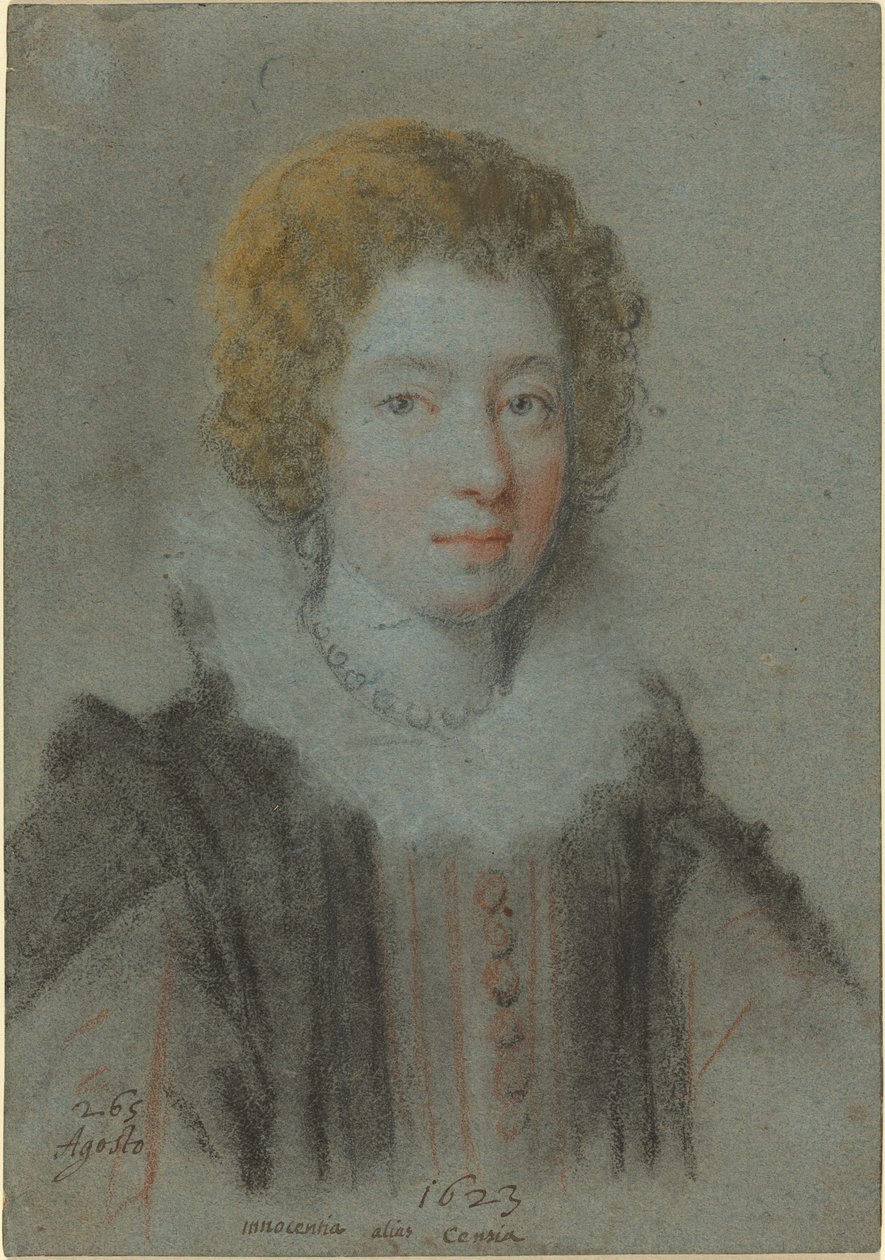 Portrett av en dame av Ottavio Leoni