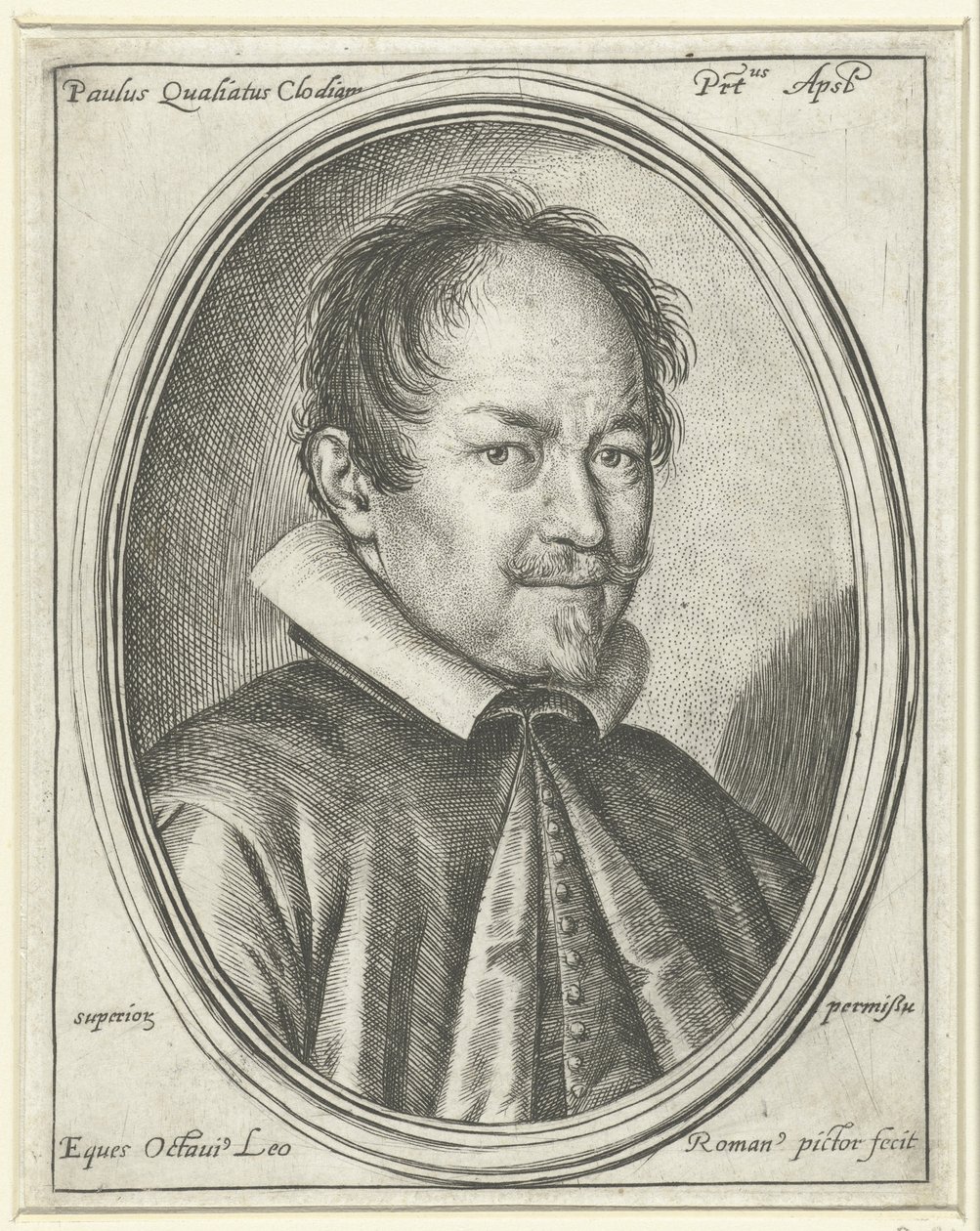 Portrett av komponisten Paolo Quagliati ca. 1555-1628, 1623 av Ottavio Maria Leoni