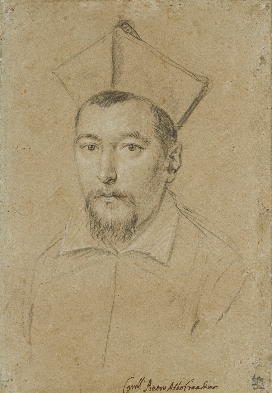 Portrett av kardinal Pietro Aldobrandini, tidlig på 1600-tallet av Ottavio Mario Leoni