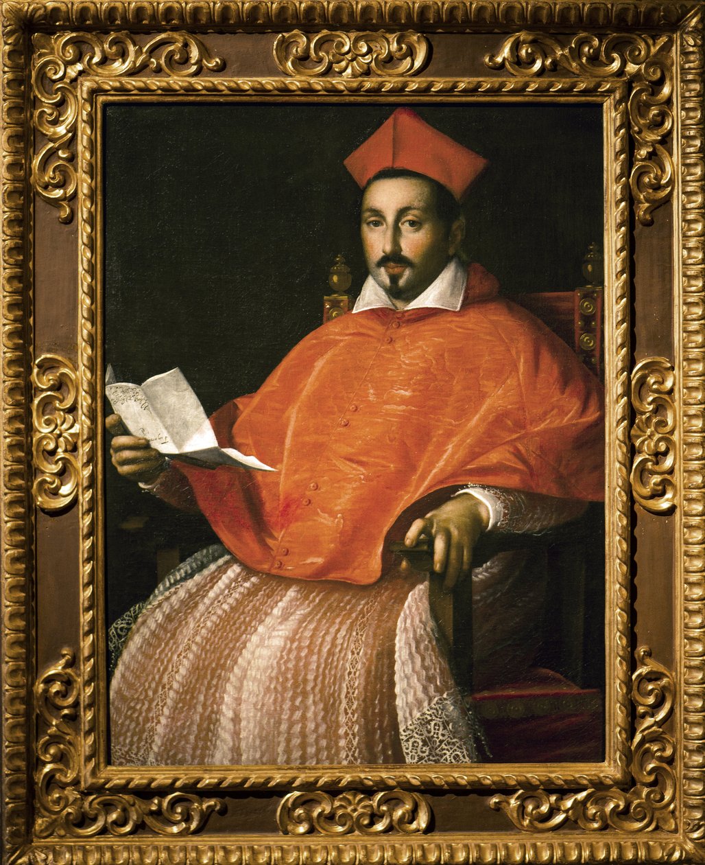 Portrett av kardinal Scipione Borghese (Scipione Caffarelli-Borghese) (1577-1633) av Ottavio Leoni - av Ottavio Mario Leoni