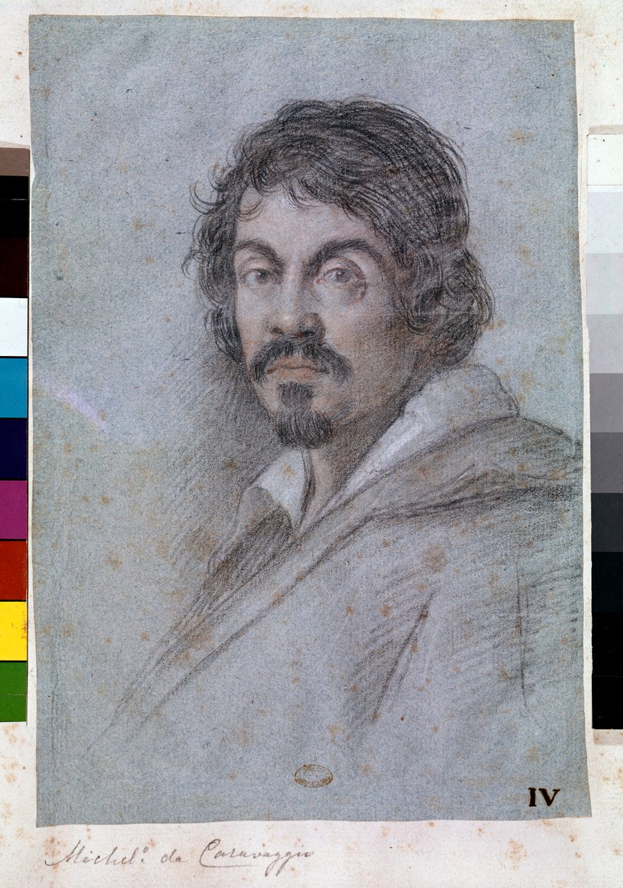 Portrett av Michelangelo Merisi da Caravaggio (pastell på bristol-brett, ca. 1621) av Ottavio Mario Leoni