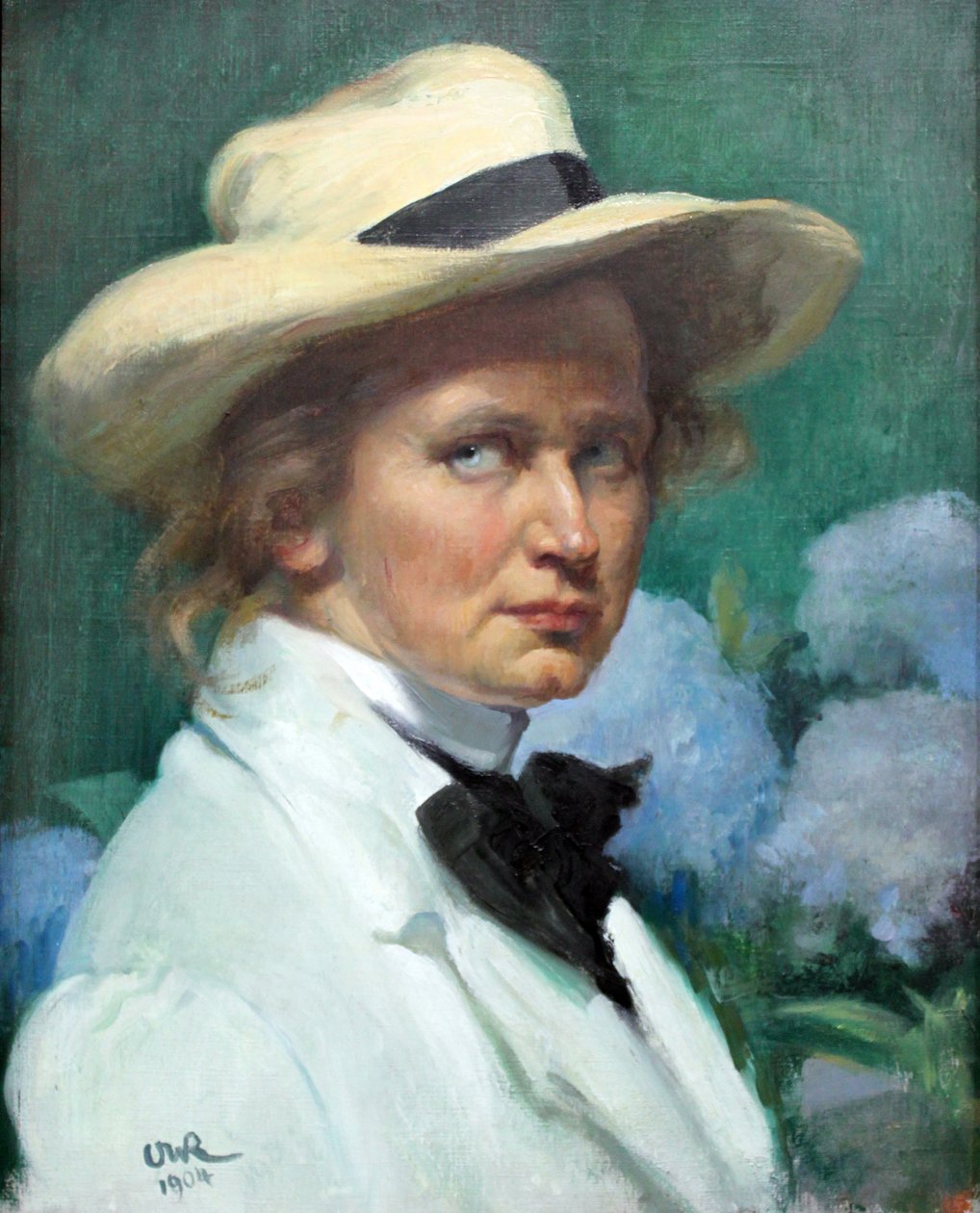 Selvportrett med hatt av Ottilie Roederstein