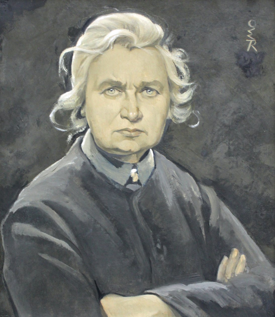 Selvportrett med brettede armer av Ottilie Roederstein