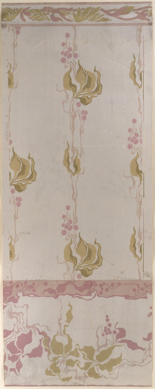 Virginia Creeper tapetdesign, 1902, produsert hos Tapetenfabrik Engelhard, Mannheim, av Otto Eckmann