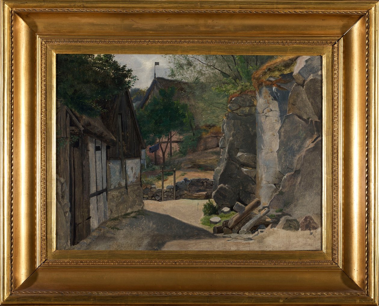 Utsikt over Gudhjem av Otto Haslund