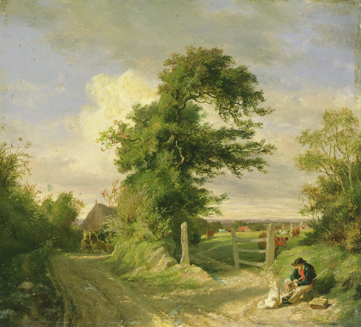 Gut Neverstaven, nær Oldesloe, 1859 av Otto Speckter