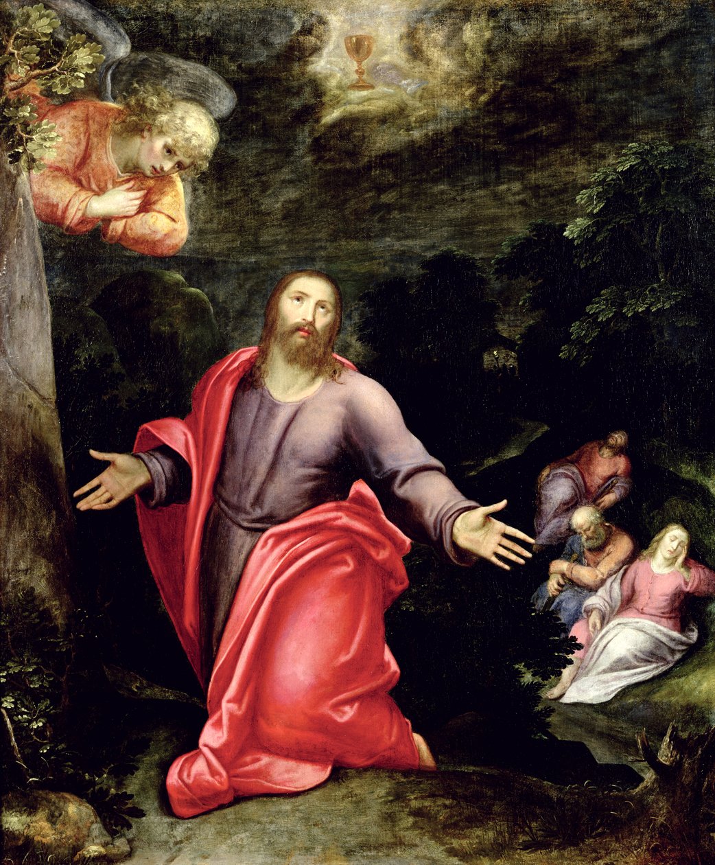 Jesus i Oljehagen, ca. 1590-95 av Otto van Veen