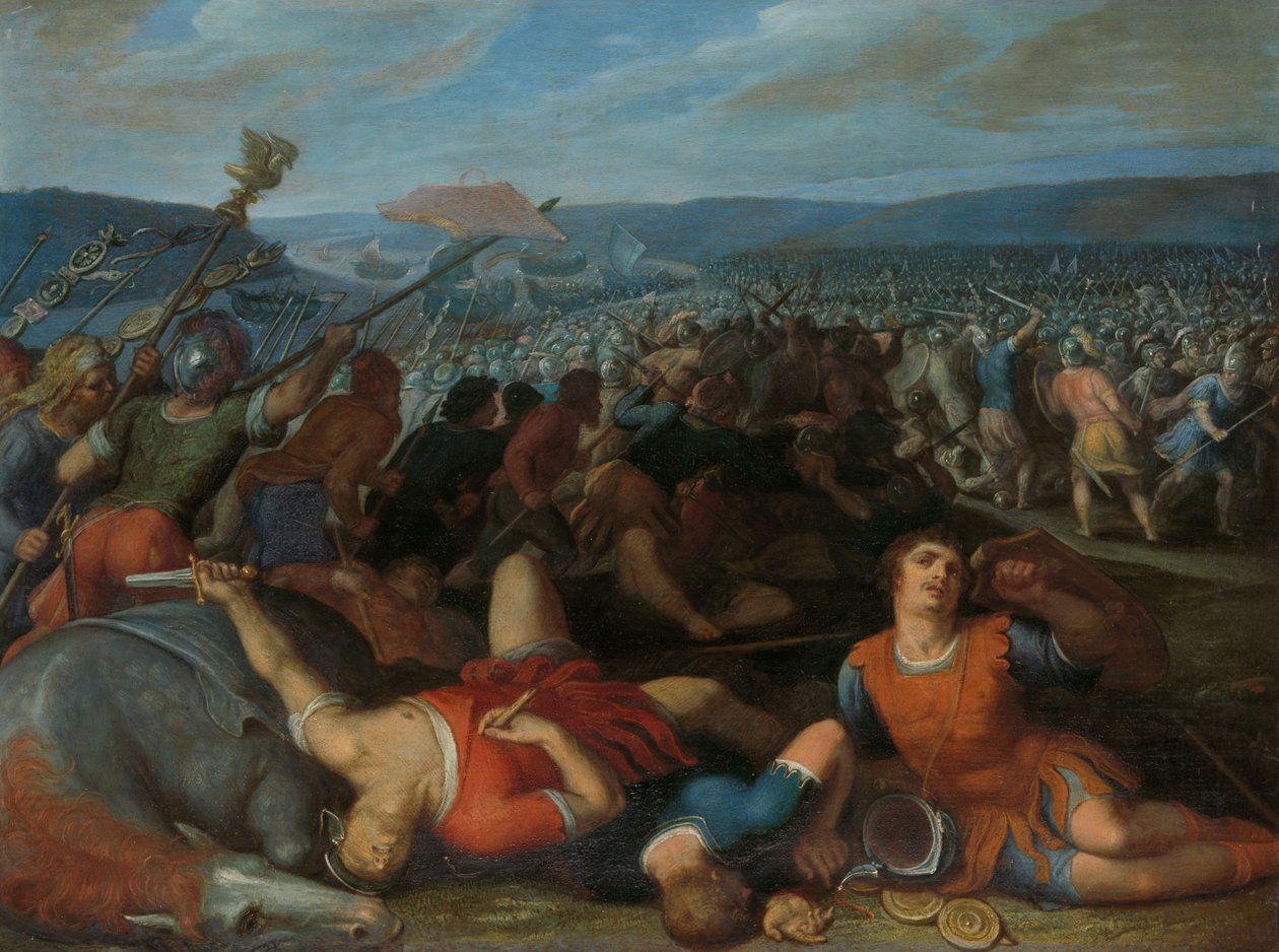 Bataverne beseiret romerne på Rhinen, 1600-13 av Otto van Veen