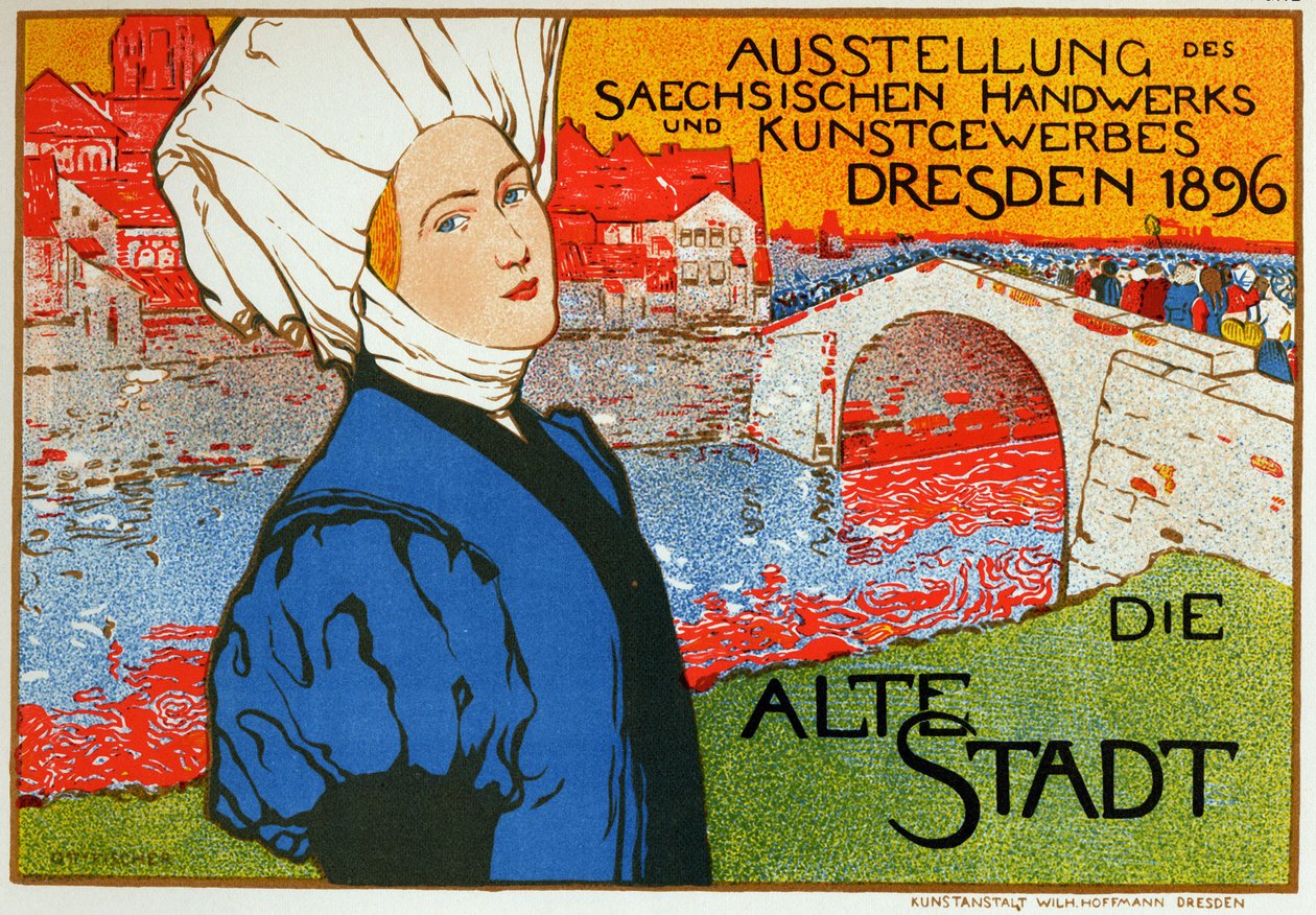 Industrimessen i Dresden i Tyskland av Otto Fischer