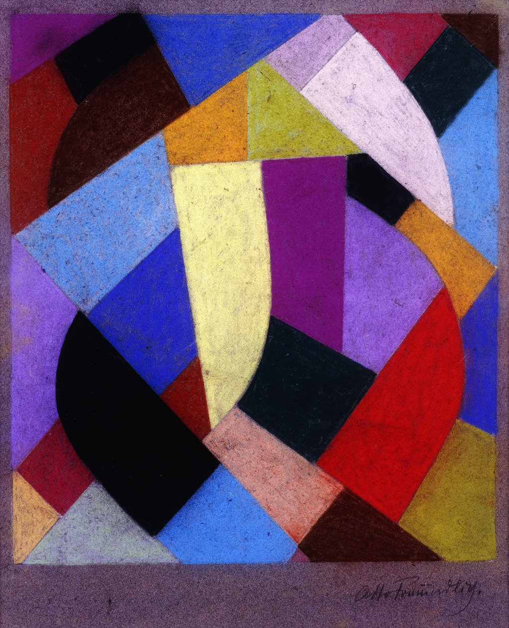 Komposisjon, ca. 1930 (pastell på papir) av Otto Freundlich