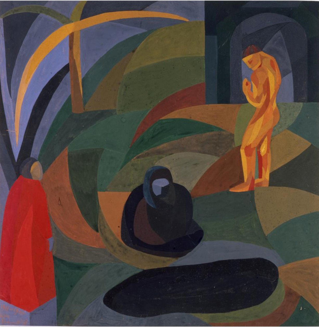 Komposisjon med tre figurer, 1911-1941. av Otto Freundlich