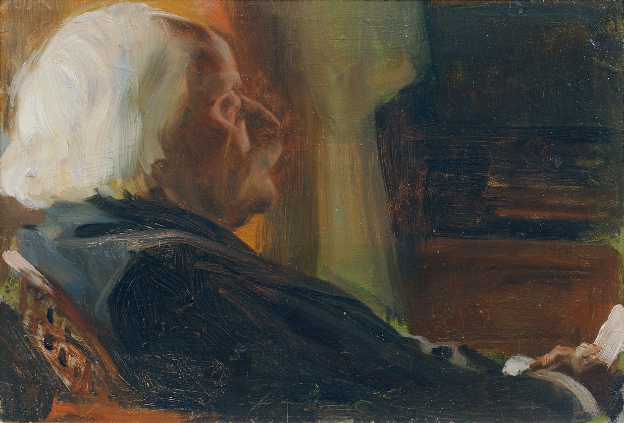 Portrett av komponisten Karl Goldmark 1830-1915, 1905. av Otto Friedrich