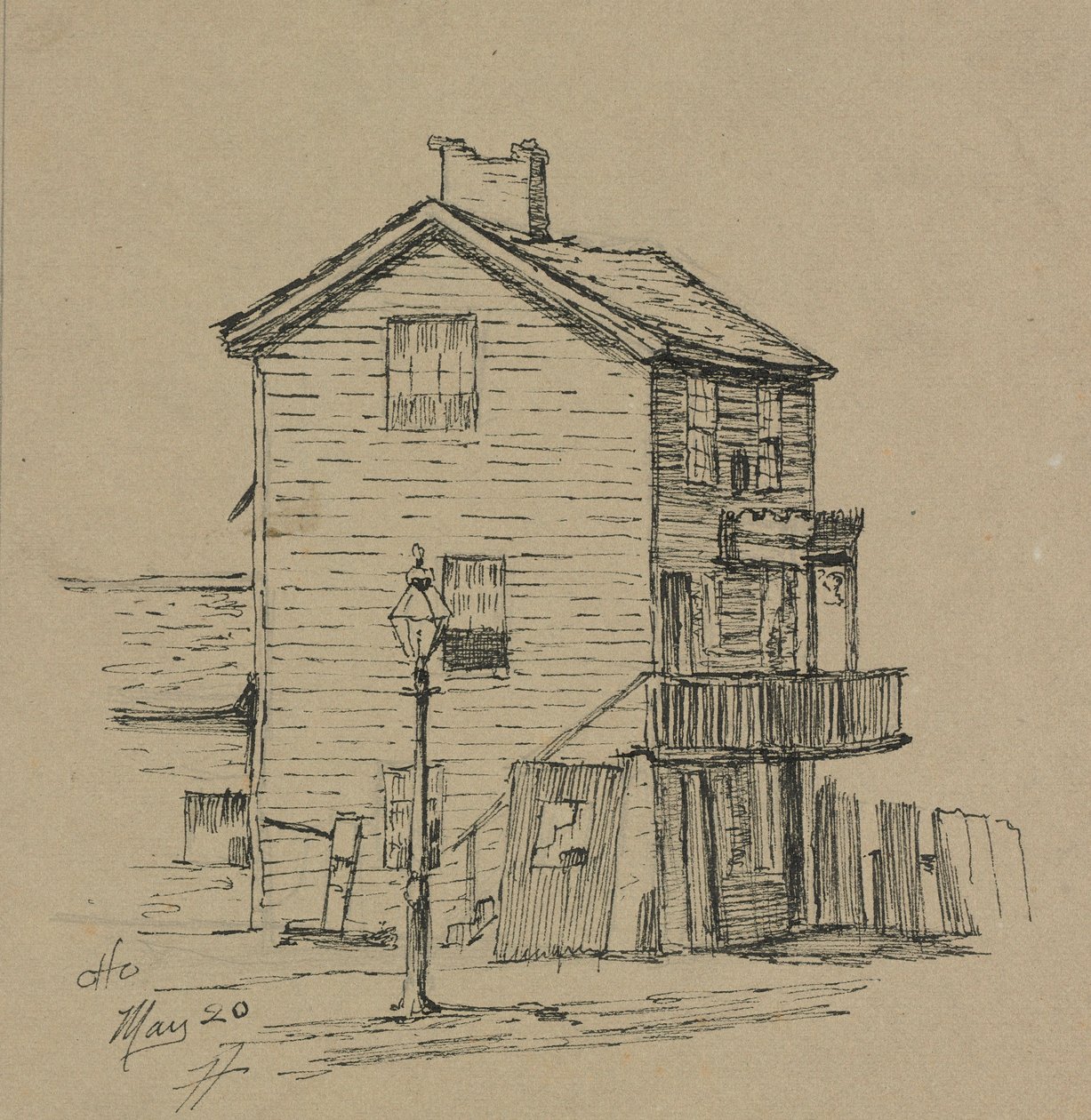 Et gammelt hus, Cleveland. av Otto H. Bacher