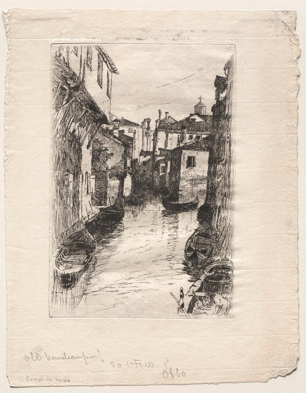 Kanalen i Venezia, 1880. av Otto H. Bacher
