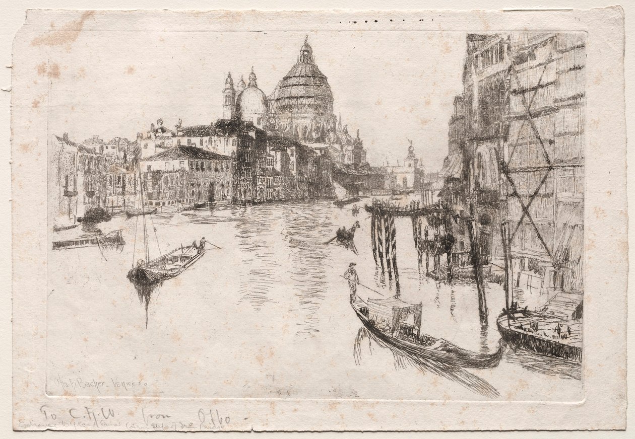 Inngang til Grand Canal, 1880. av Otto H. Bacher