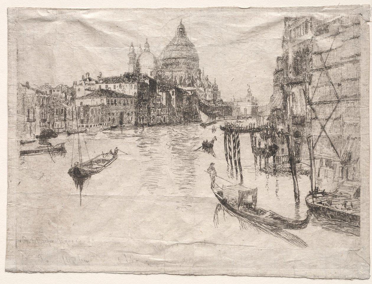 Inngang til Canal Grande, Venezia av Otto H. Bacher