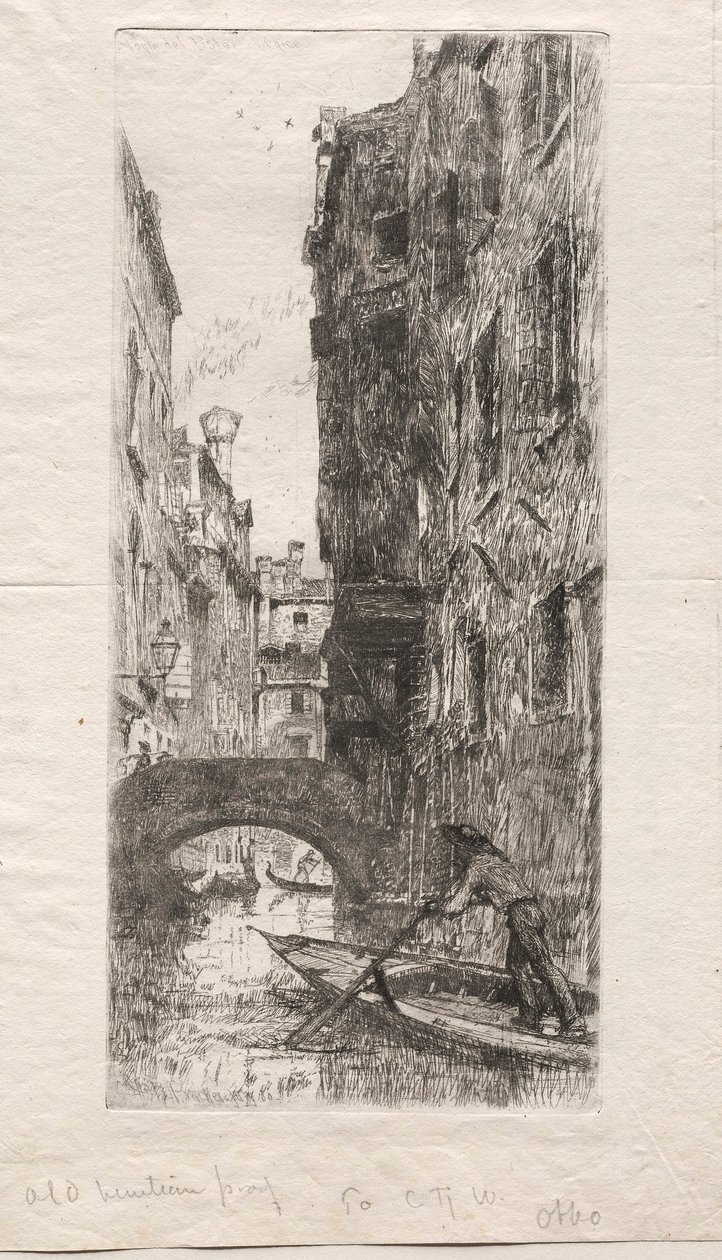 Ponte del Pistor, Venezia, 1880 av Otto H. Bacher