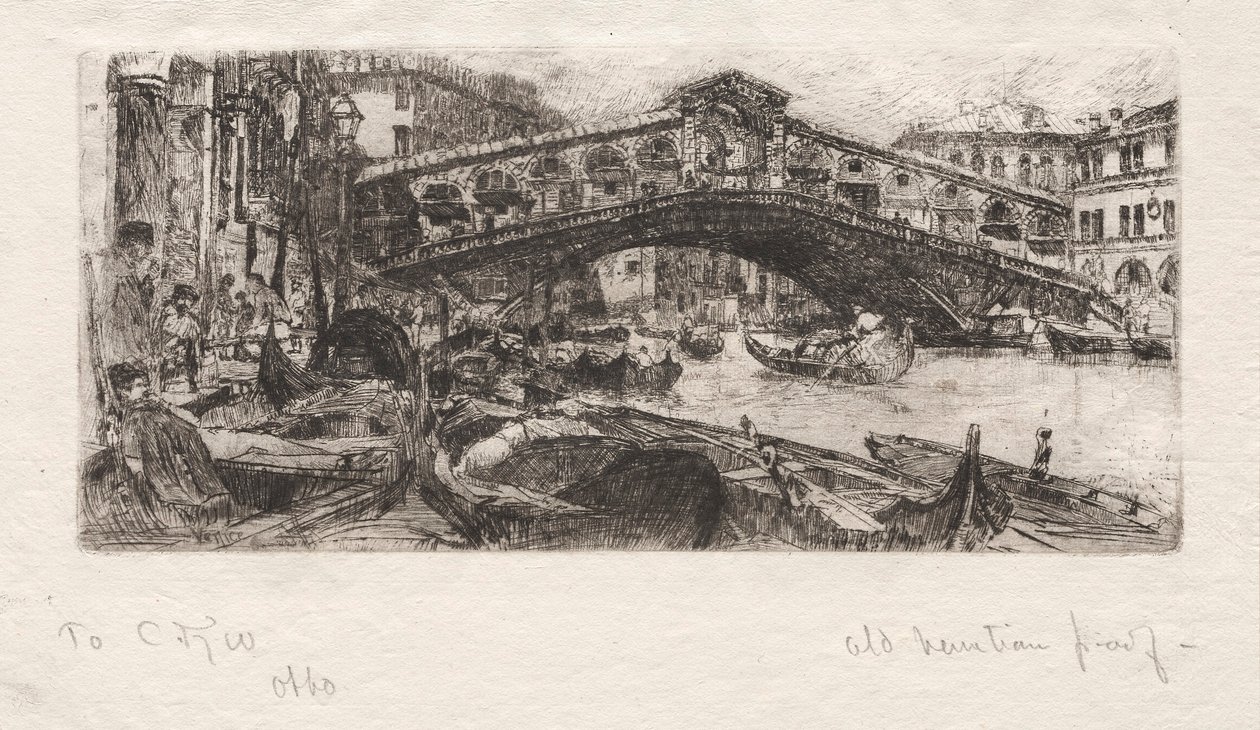 Rialto, Venezia, 1880. av Otto H. Bacher