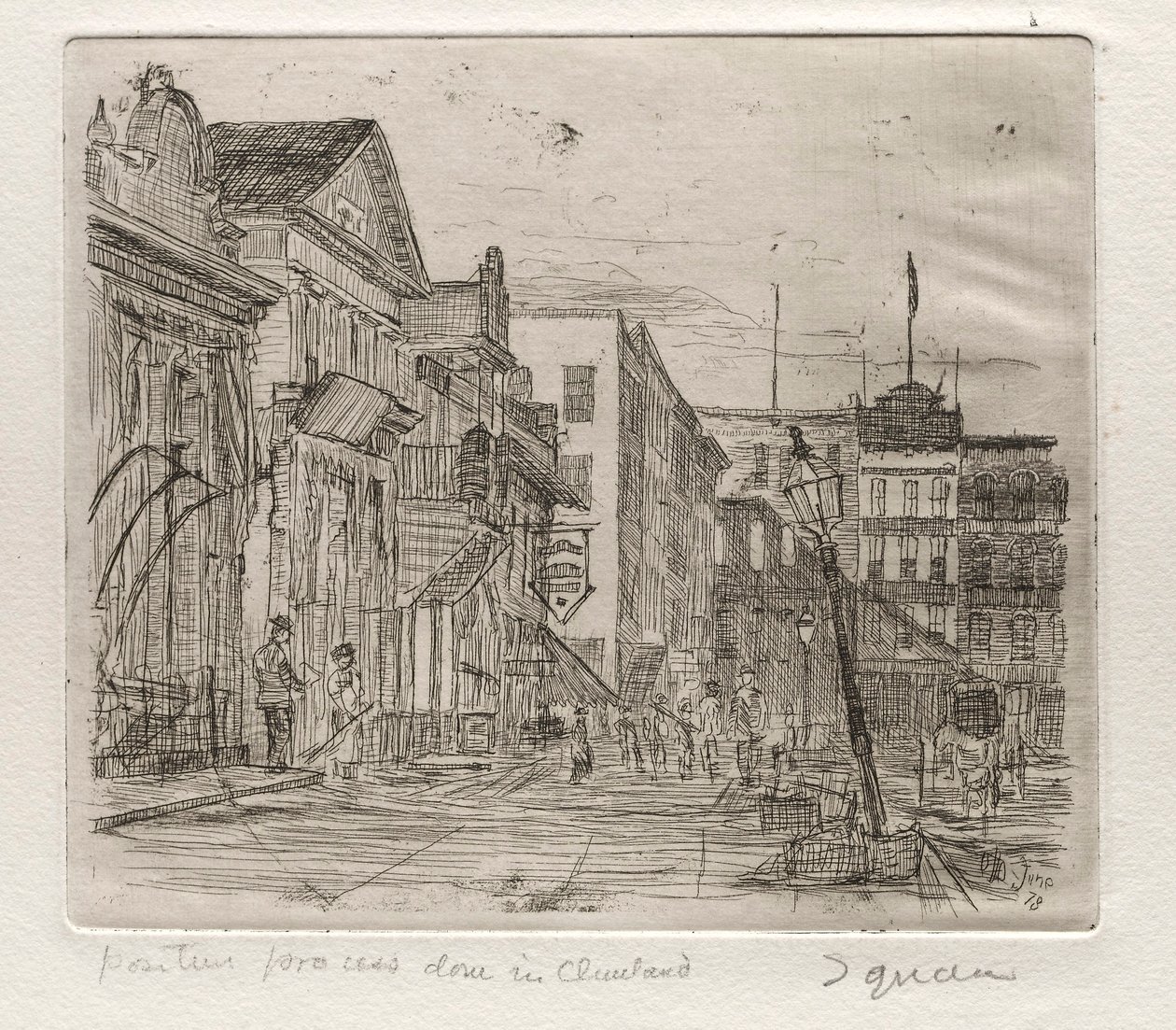 The Square, 1878. av Otto H. Bacher