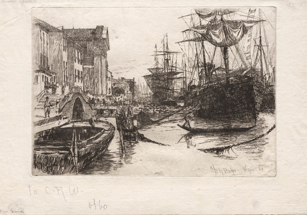 Utsikt i Venezia, 1880. av Otto H. Bacher