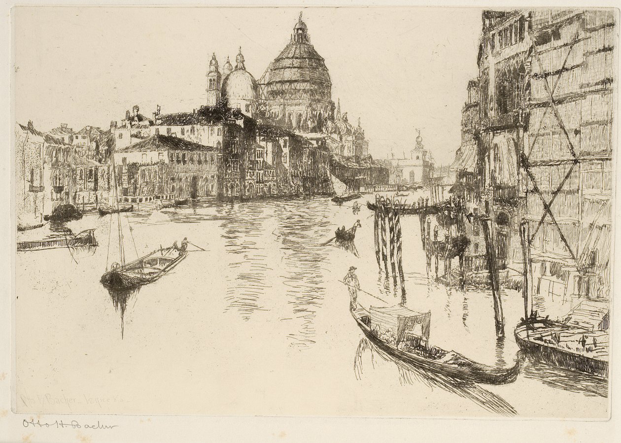 Canal Grande, Venezia av Otto Henry Bacher