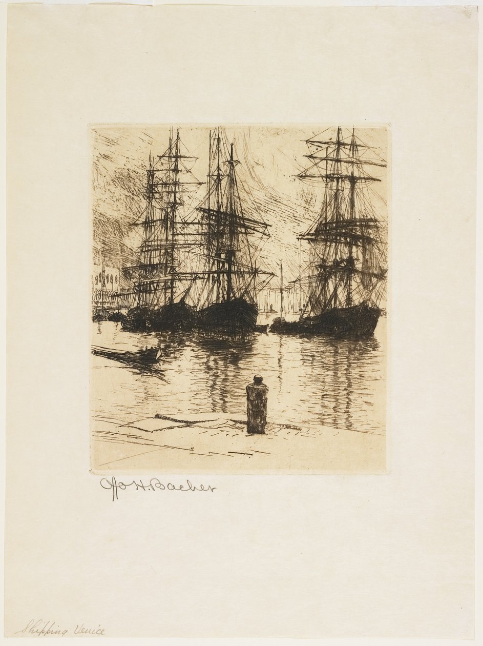 Shipping, Venezia, 1879-1880 av Otto Henry Bacher