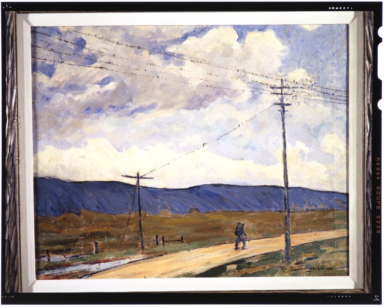Migration, ca. 1937 (olje på lerret) av Otto Henry Schneider