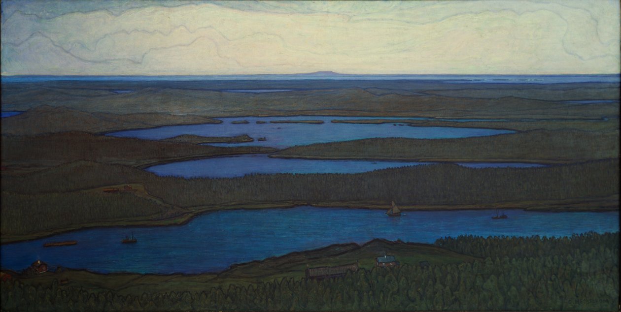 Over skog og innsjø, 1908 av Otto Hesselbom