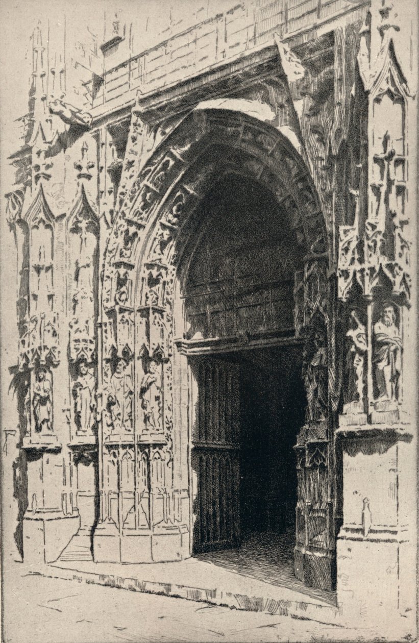 'Inngangen til kirken St Merri', 1915 av Otto J Schneider
