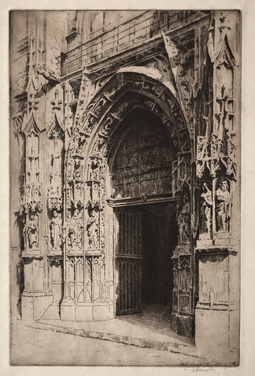 Portrail Central, Eglise St. Merri, Paris av Otto J. Schneider