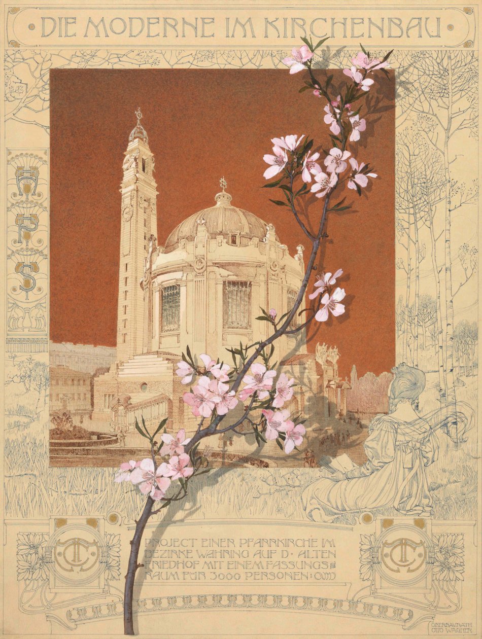 En sognekirke i Währing, Wien, 1898-1899. av Otto Koloman Wagner
