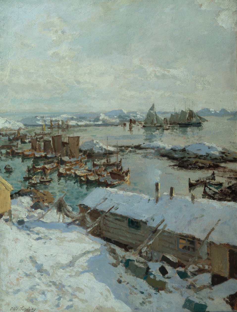 I Svolvær havn av Otto Ludvig Sinding