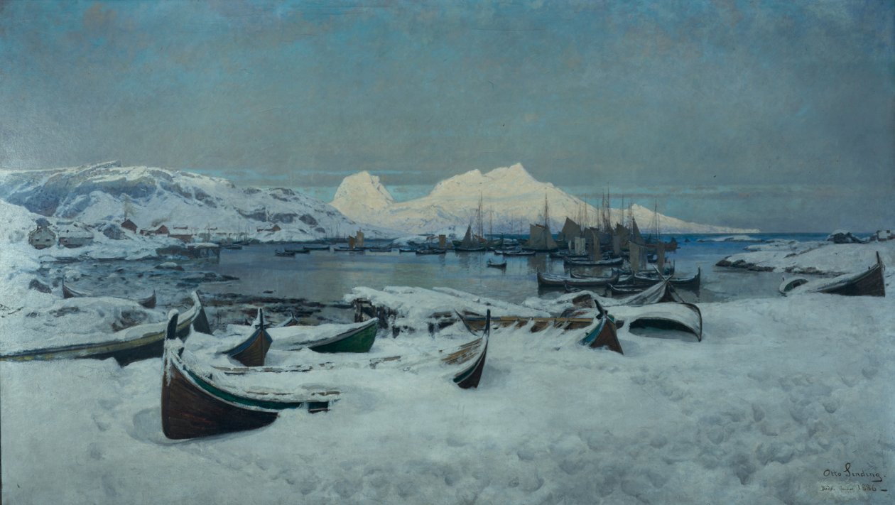 Winterday in Lofoten, Bodø av Otto Ludvig Sinding