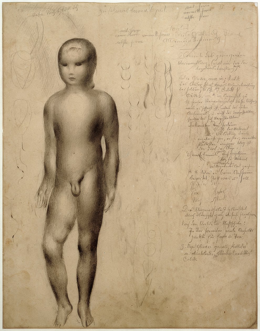 Stående mann naken. Studie av algoritmen fra 1923 av Otto Meyer Amden