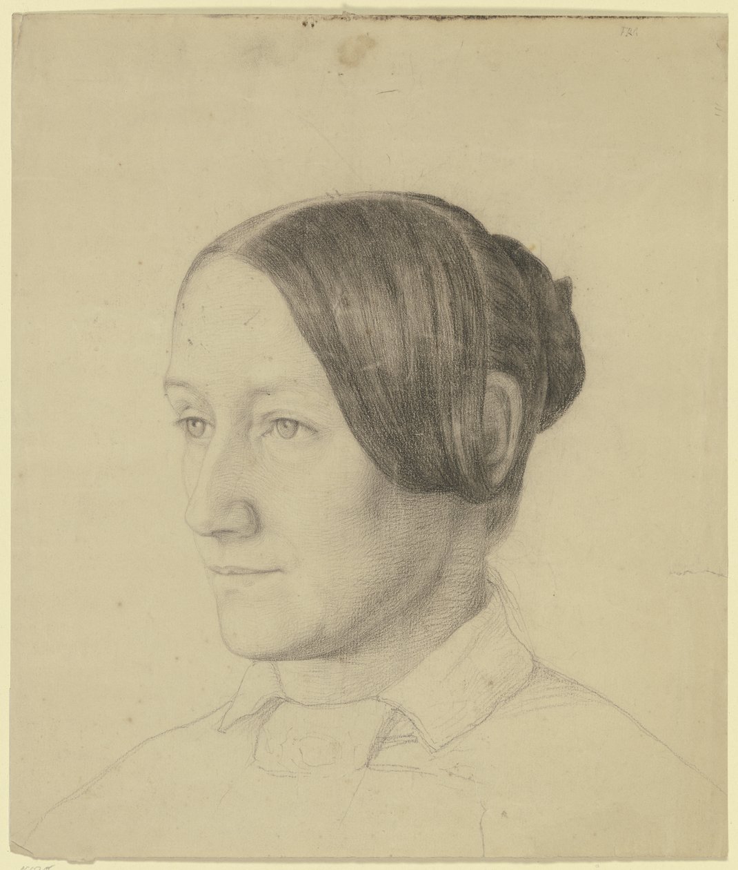Portrett av Emilie Scholderer, kunstnerens mor av Otto Scholderer